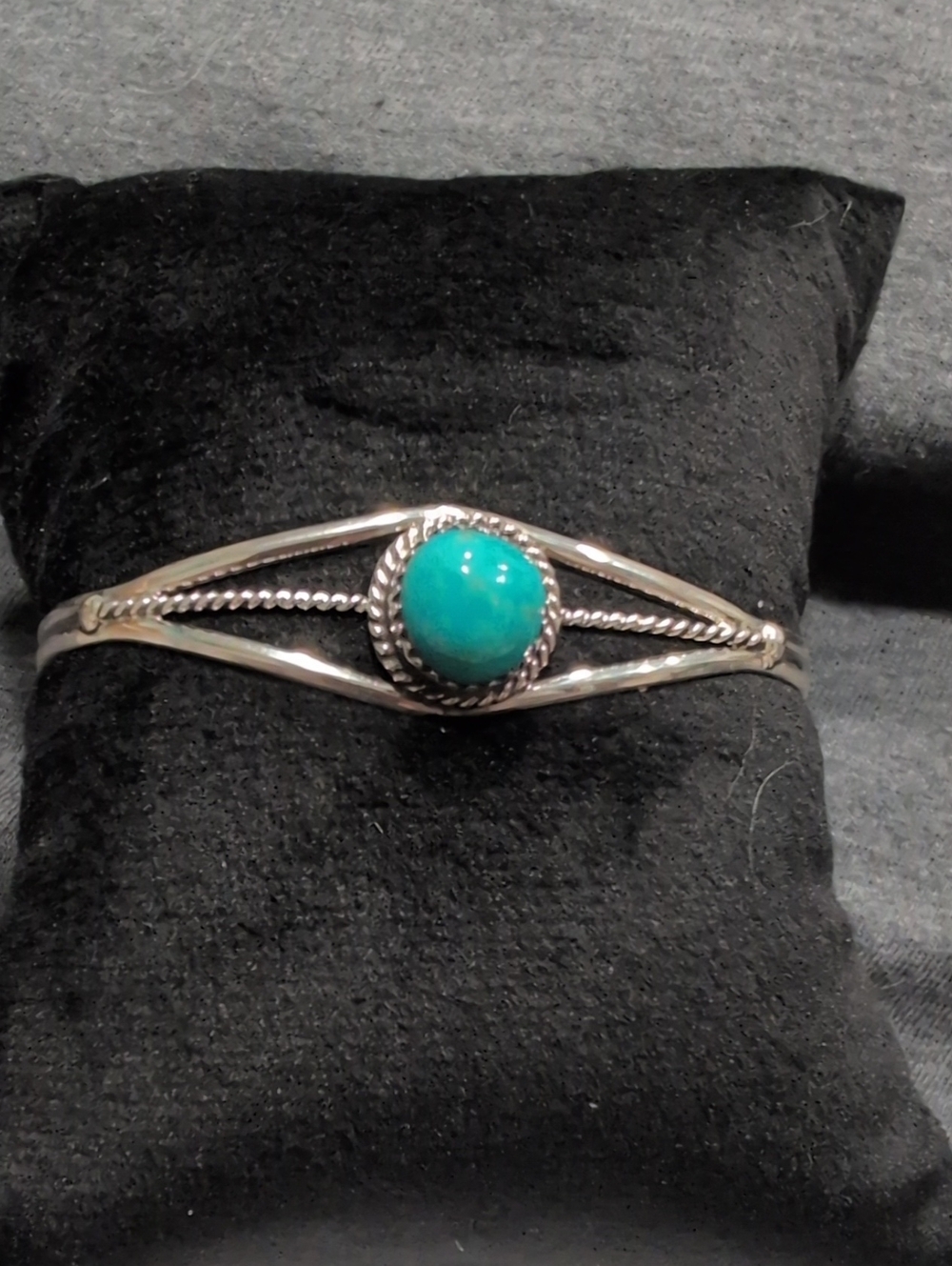 Sterling Silver Kingmon Turquoise Cuff By Esther White